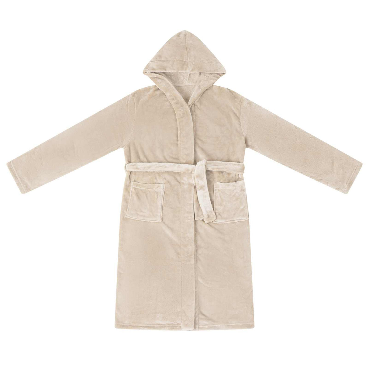 Vidaxl badjas hoodie beige xl flanel