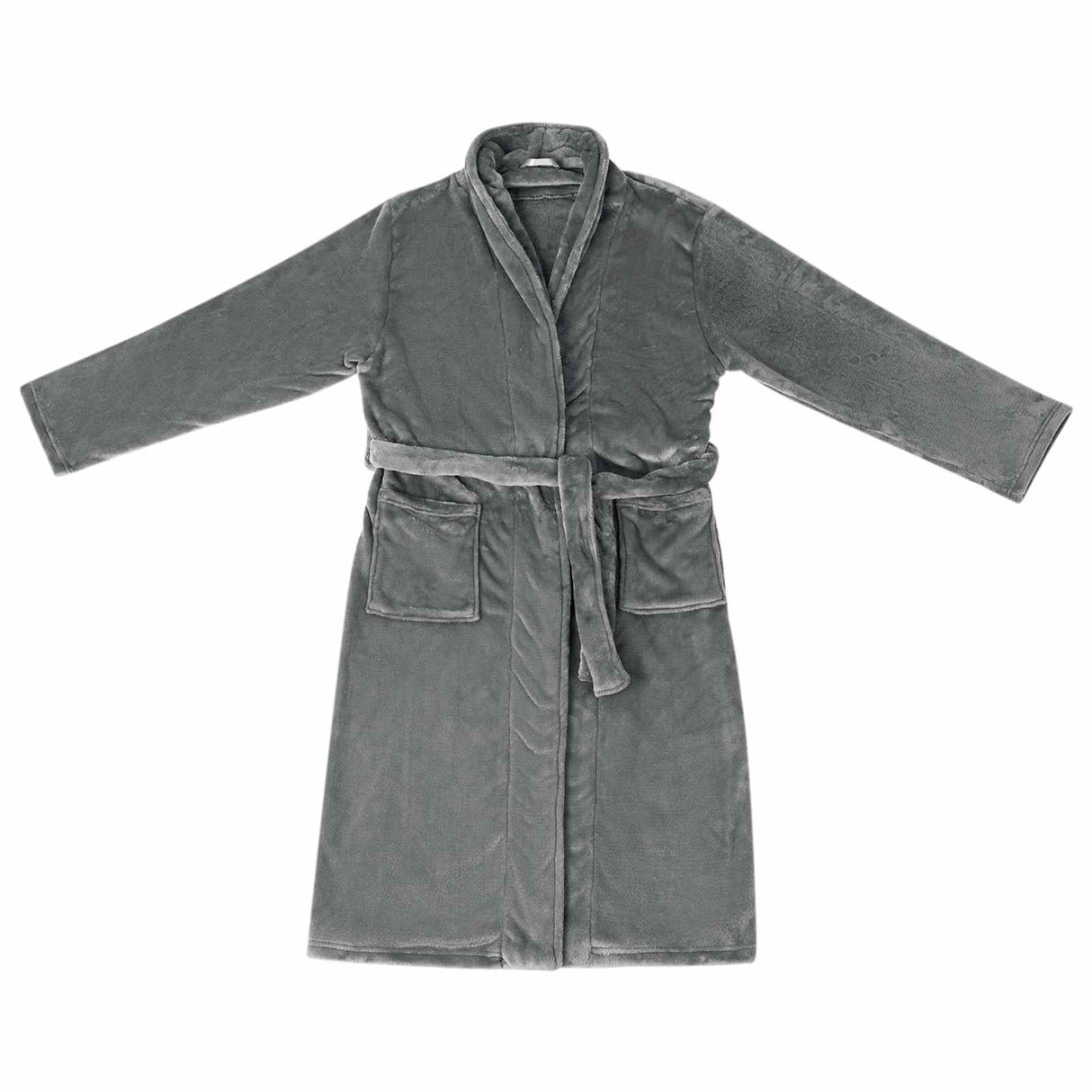 Vidaxl badjas zonder kap donkergrijs xxl flanel