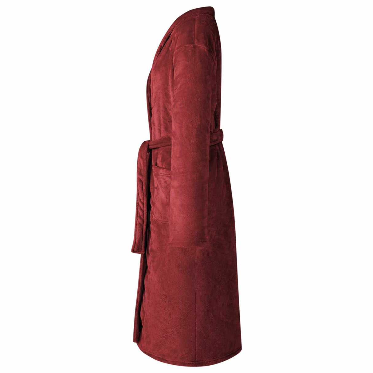 Vidaxl badjas zonder kap bordeaux rood xxxl flanel
