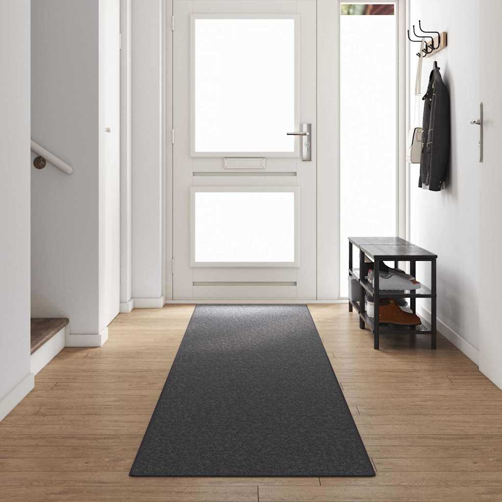 Vidaxl tapijt loper donkergrijs 80 x 500 cm 100% polypropyleen