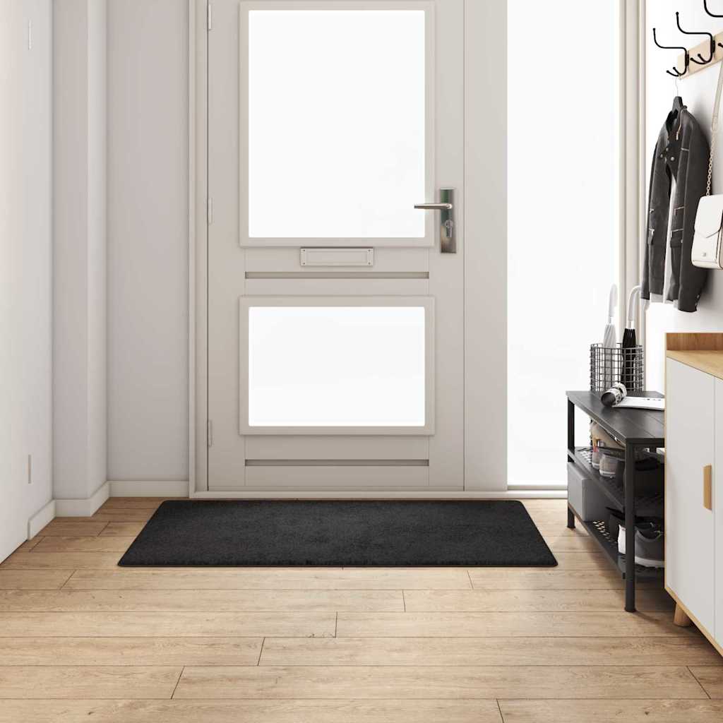 Vidaxl tapijt loper zwart 80 x 150 cm 100% polypropylene tuft
