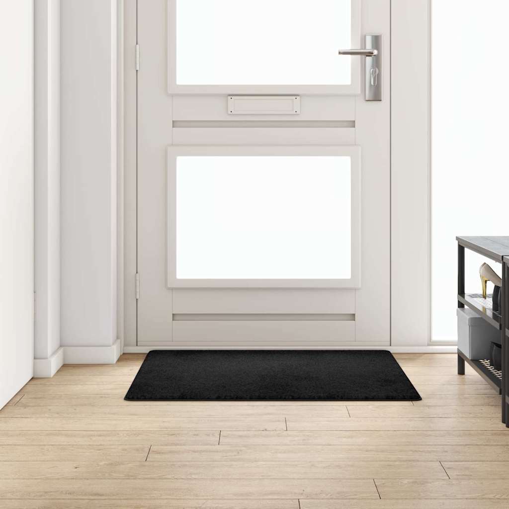 Vidaxl tapijt loper zwart 100 x 100 cm 100% polypropylene tuft