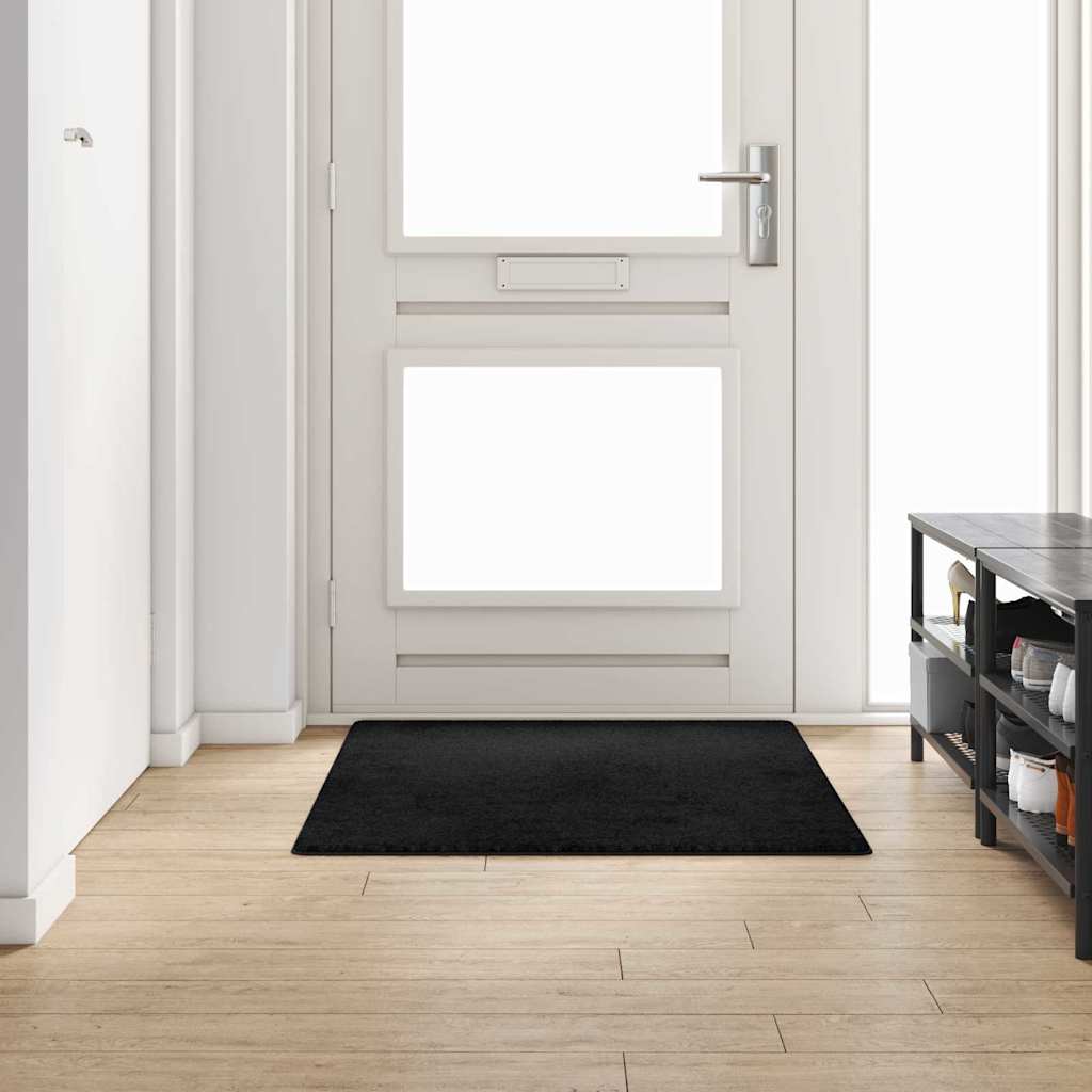 Vidaxl tapijt loper zwart 100 x 150 cm 100% polypropylene tuft