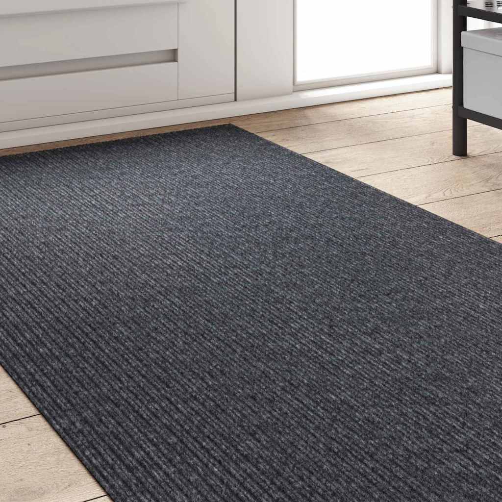 Vidaxl tapijt loper grijs 80 x 400 cm stof