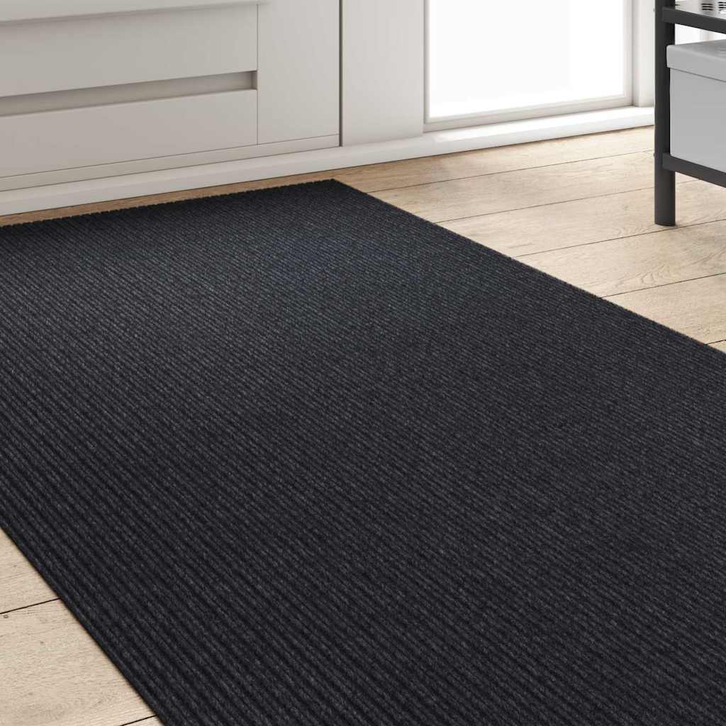 Vidaxl tapijt loper antraciet 80 x 400 cm stof