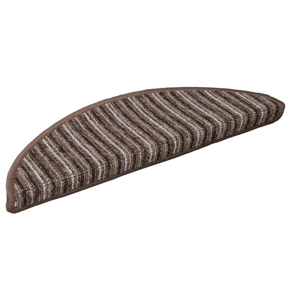 Vidaxl zelfklevende trapmatten 15 pcs bruin 56 x 17 x 3 cm