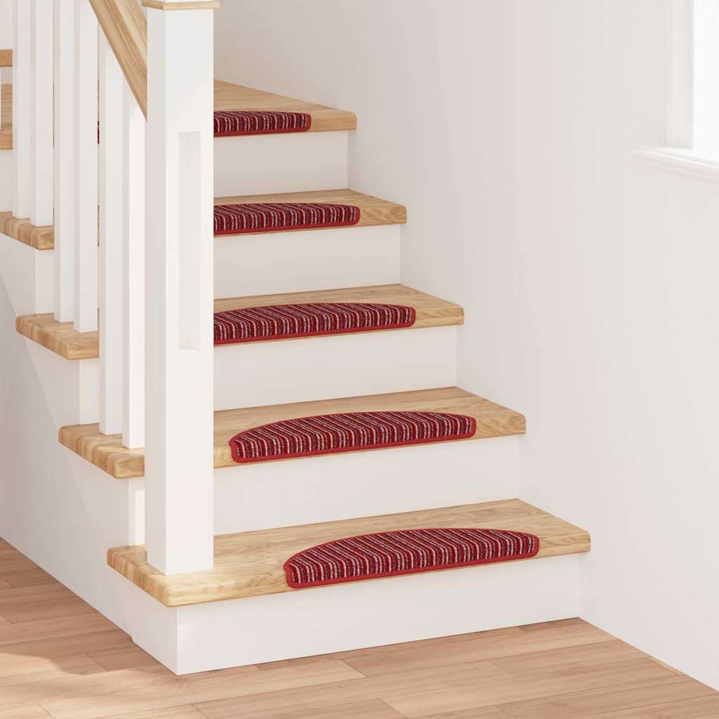 Vidaxl zelfklevende trapmatten 15 pcs rood 56 x 17 x 3 cm