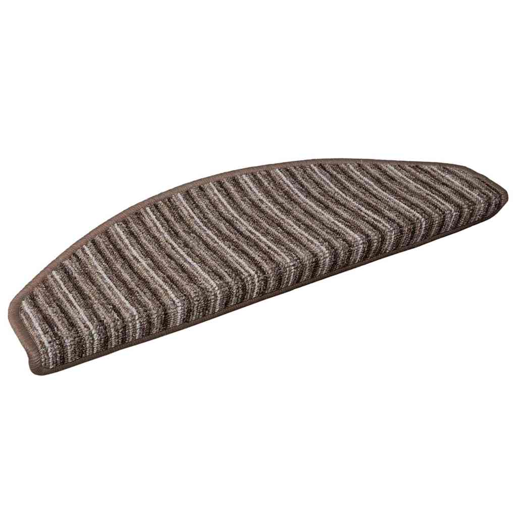 Vidaxl zelfklevende trapmatten 15 pcs bruin 65 x 21 x 4 cm