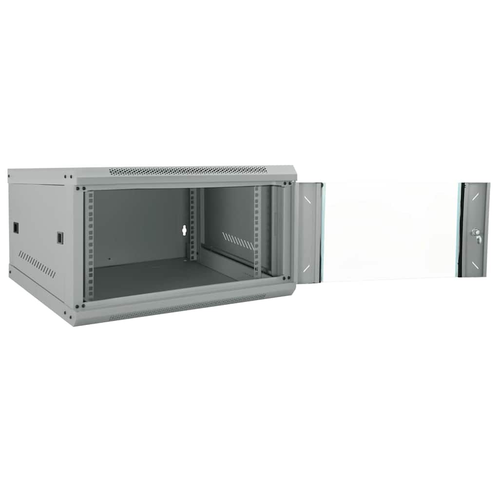 Vidaxl netwerk kabinet met opslag grijs 53 x 60 x 30 cm staal
