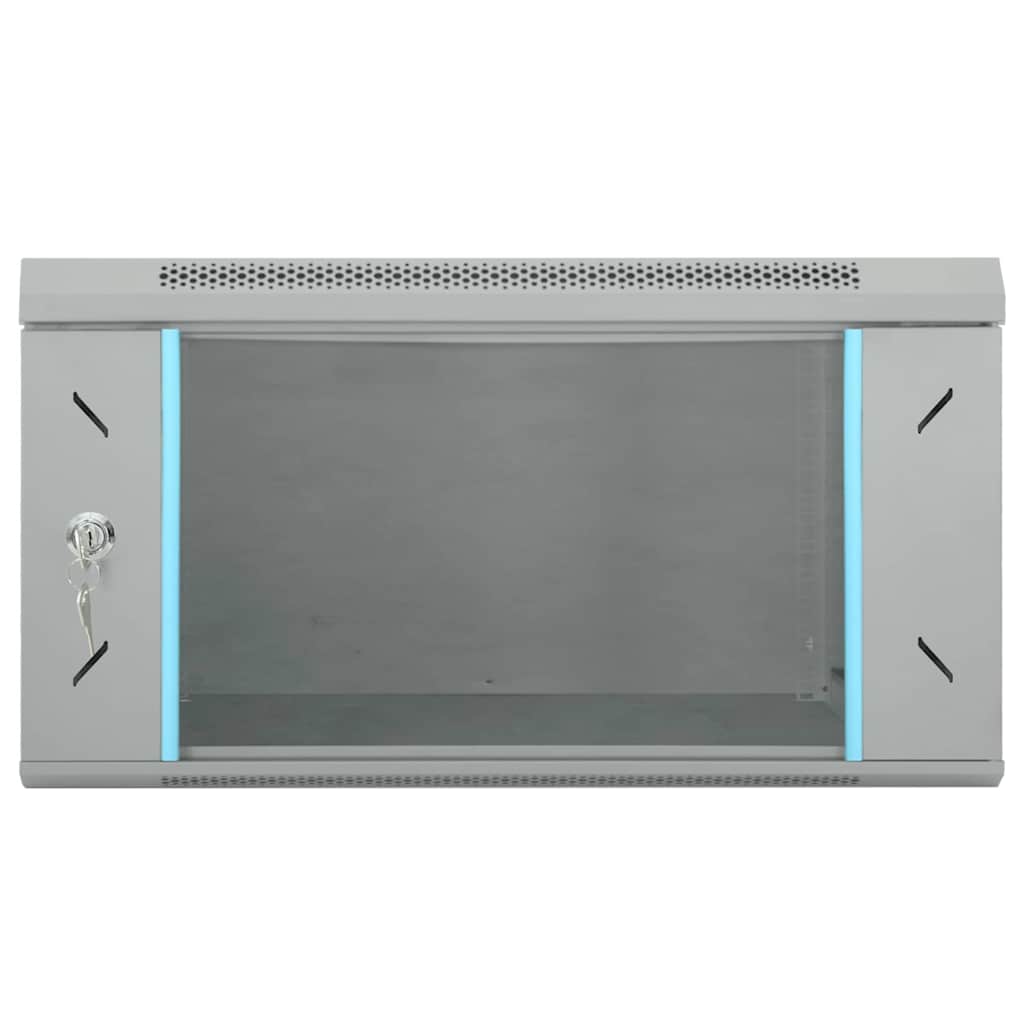 Vidaxl netwerk kabinet met opslag grijs 53 x 60 x 30 cm staal