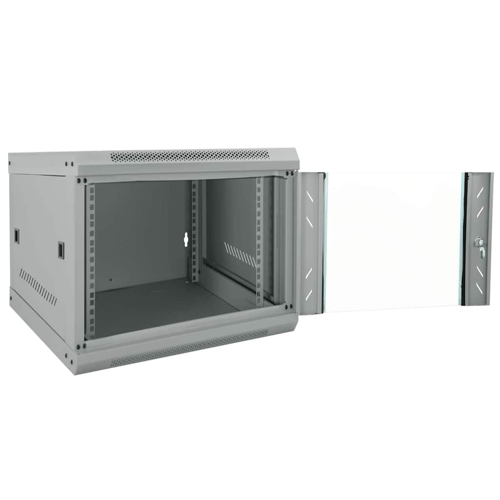 Vidaxl netwerk kabinet met opslag grijs 53 x 60 x 45 cm staal