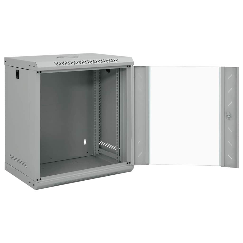Vidaxl netwerk kabinet met opslag grijs 53 x 45 x 60 cm staal