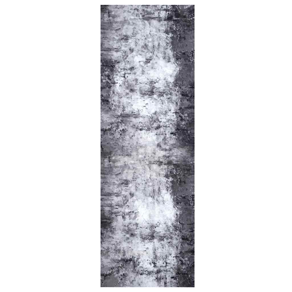 Vidaxl keuken vloerkleed grijs 180 x 60 cm fluweel