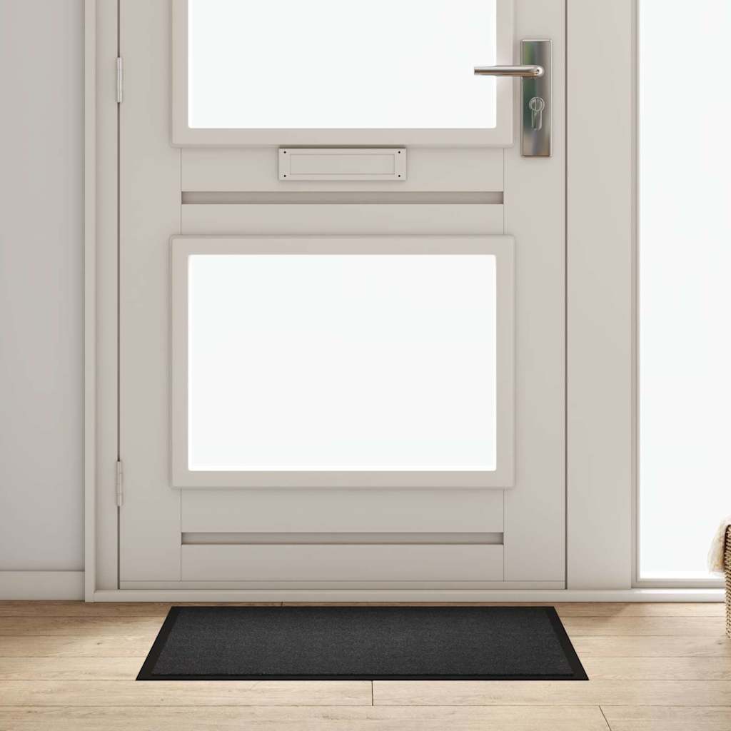 Vidaxl deurmat antraciet 60 x 40 x 1.2 cm teddy stof