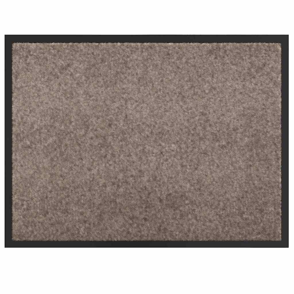 Vidaxl deurmat beige 60 x 40 x 1.2 cm teddy stof
