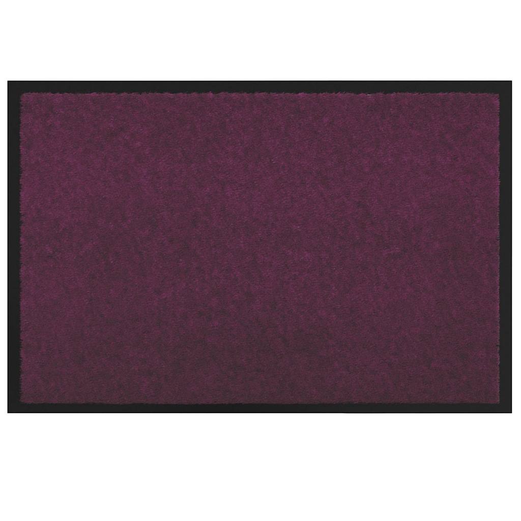 Vidaxl deurmat bordeauxrood 60 x 40 x 1.2 cm teddy stof
