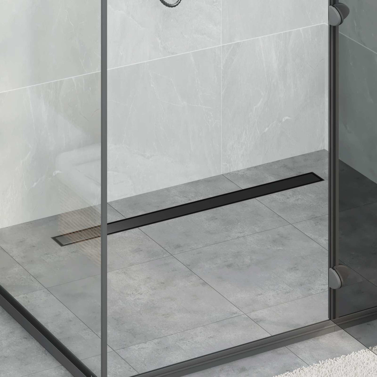 Vidaxl doucheafvoer 2-in-1 met 360° sifon zwart 90 cm
