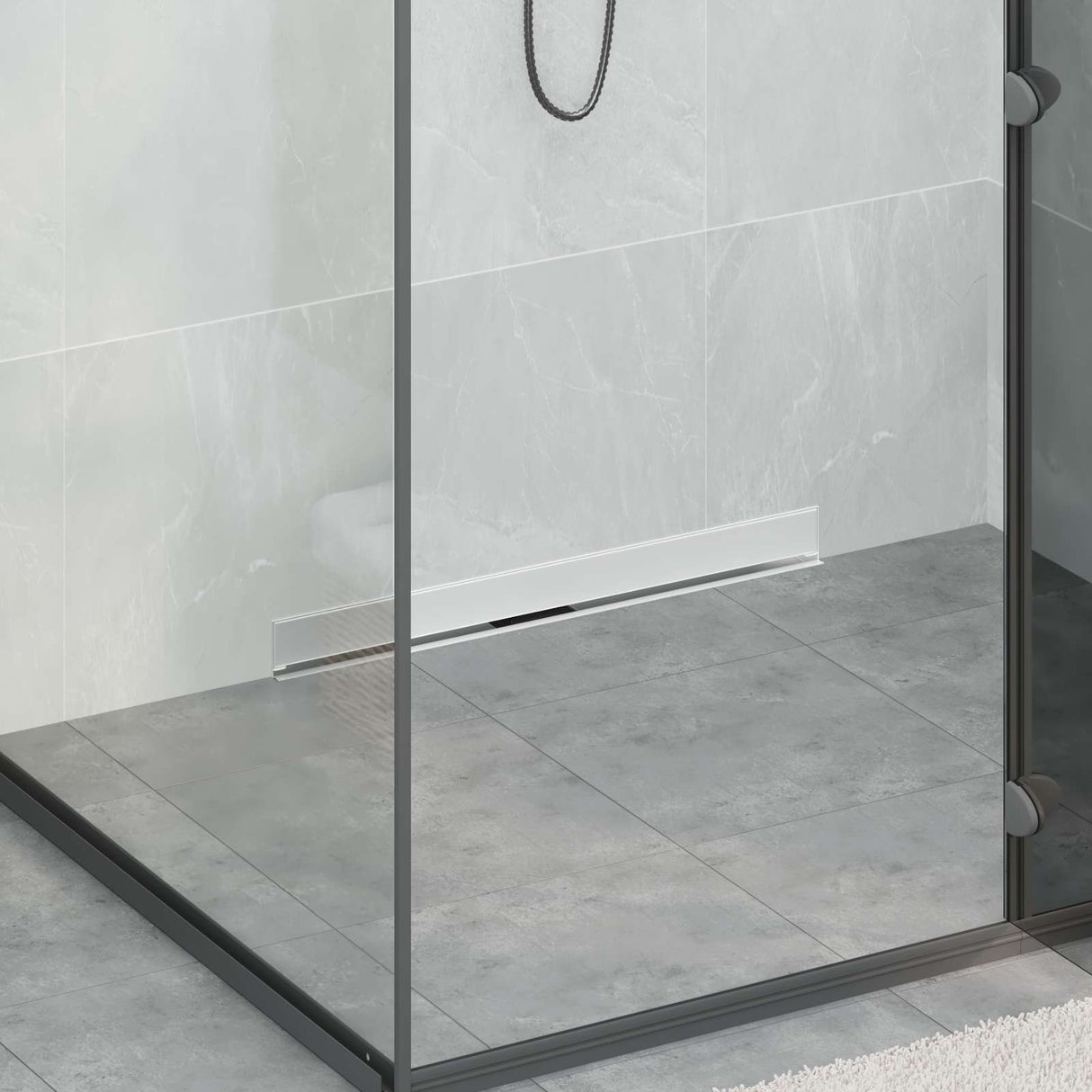 Vidaxl wandgemonteerde douche afvoer zilver 70 cm roestvrij staal 304