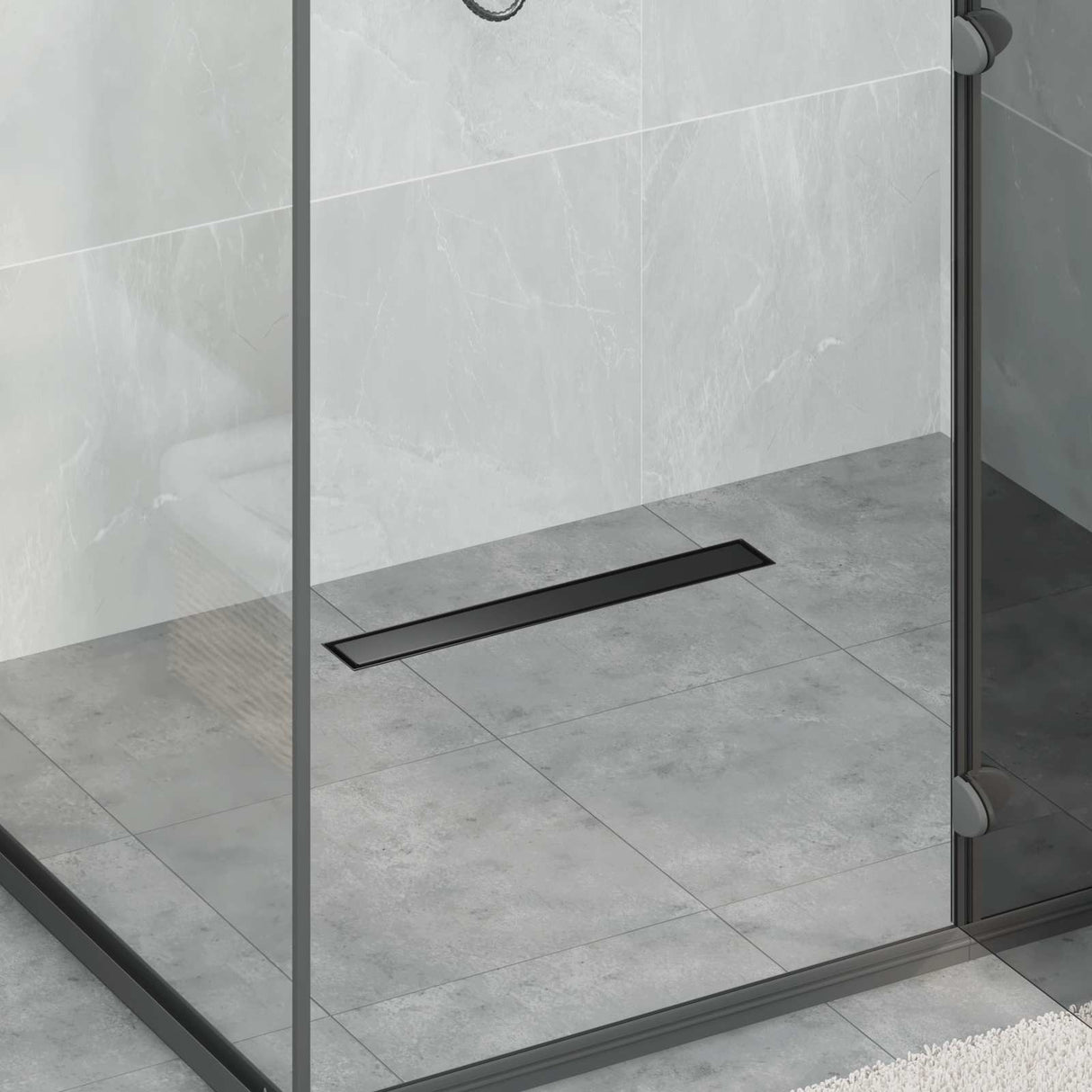 Vidaxl 2 in 1 doucheafvoer zwart 60 cm roestvrij staal 304