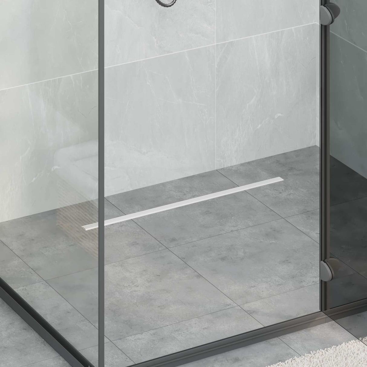 Vidaxl 360° doucheafvoer met slank model zilver 70 cm