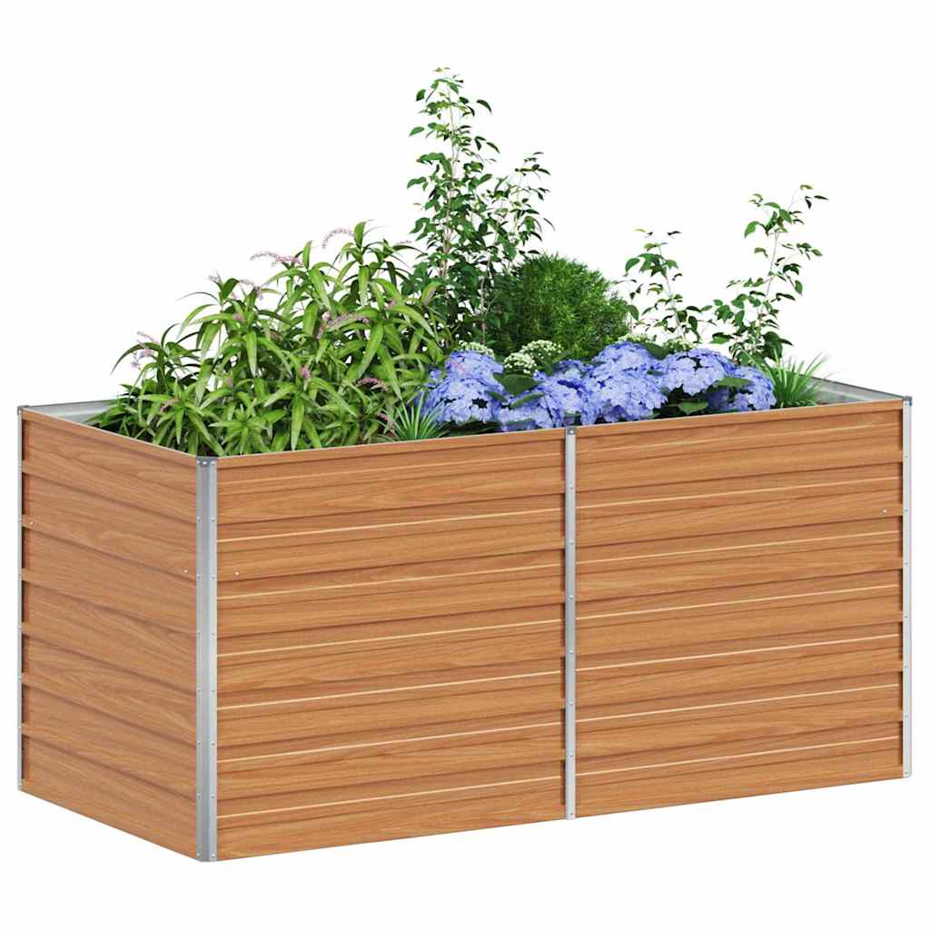 Vidaxl verhoogde plantenbak licht bruin 160 x 80 x 77 cm