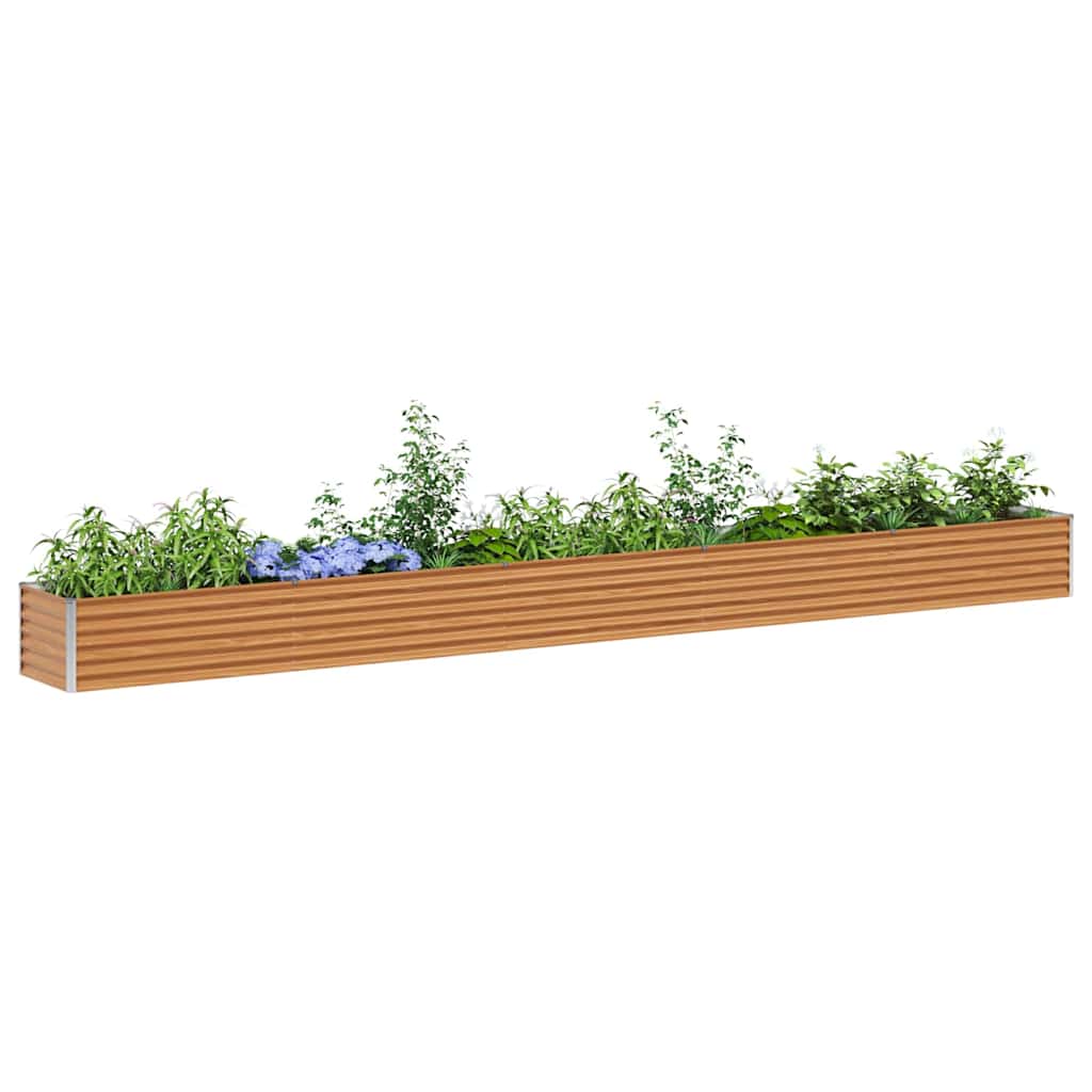 Vidaxl verhoogde plantenbak 485 x 50 x 36 cm gegalvaniseerd staal