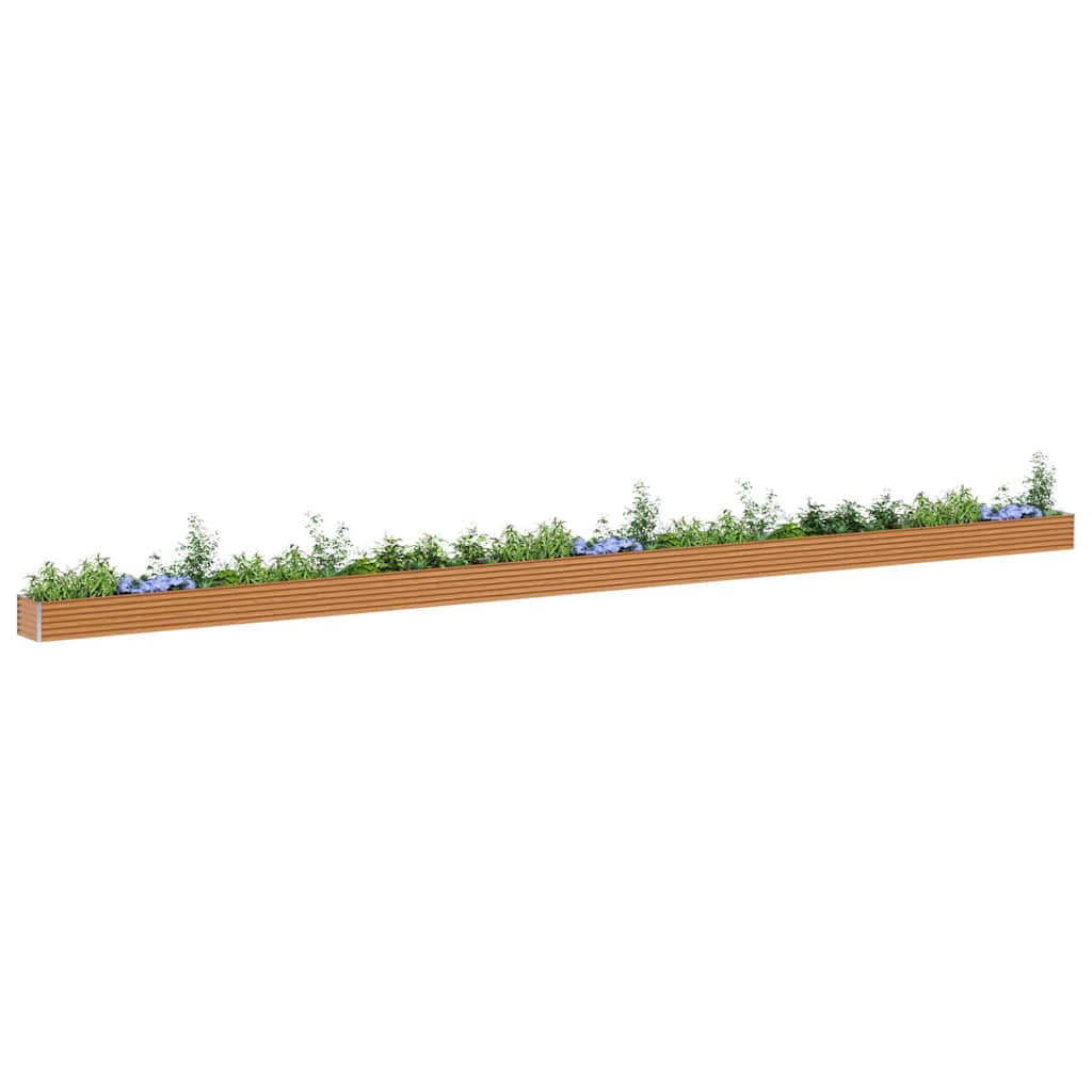 Vidaxl verhoogde plantenbak 1164 x 50 x 36 cm gegalvaniseerd staal