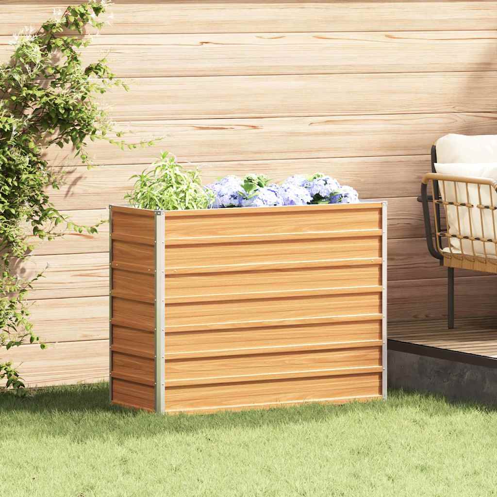 Vidaxl verhoogde plantenbak licht bruin 100 x 40 x 77 cm