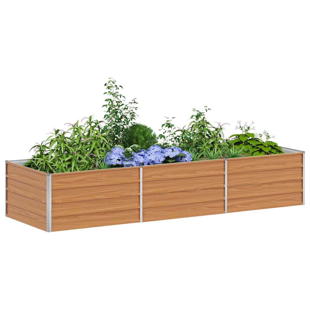 Vidaxl verhoogde plantenbak licht bruin 240 x 80 x 45 cm