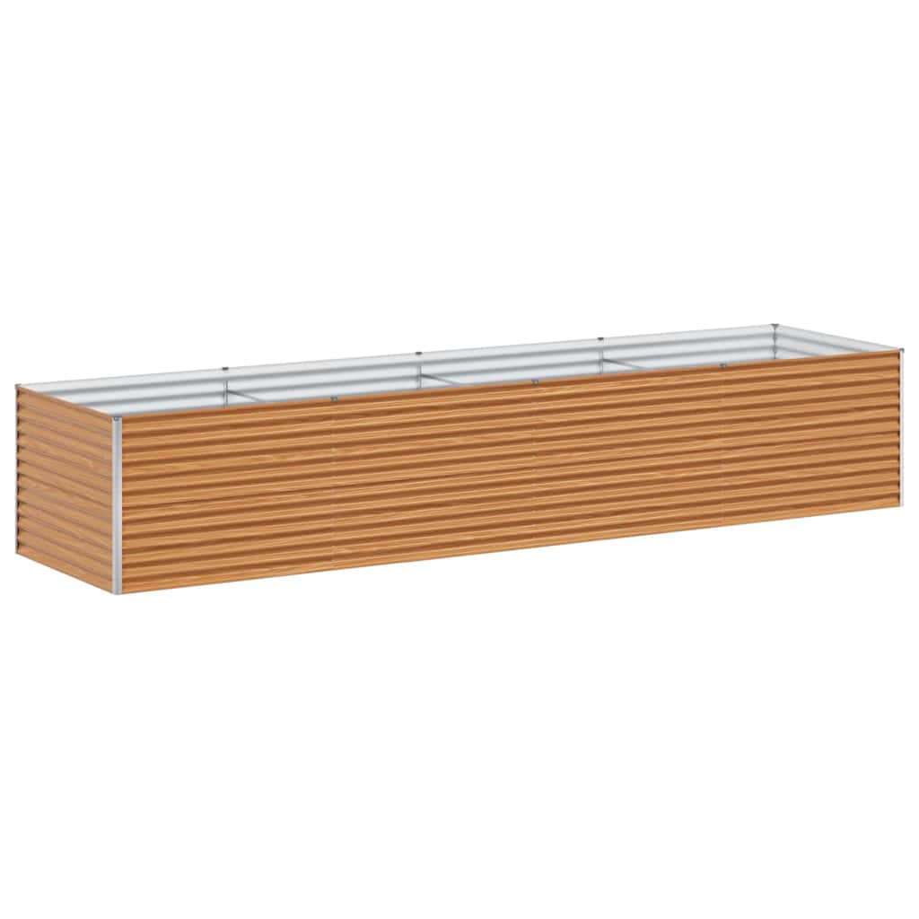Vidaxl verhoogde plantenbak 390 x 100 x 68 cm gegalvaniseerd staal