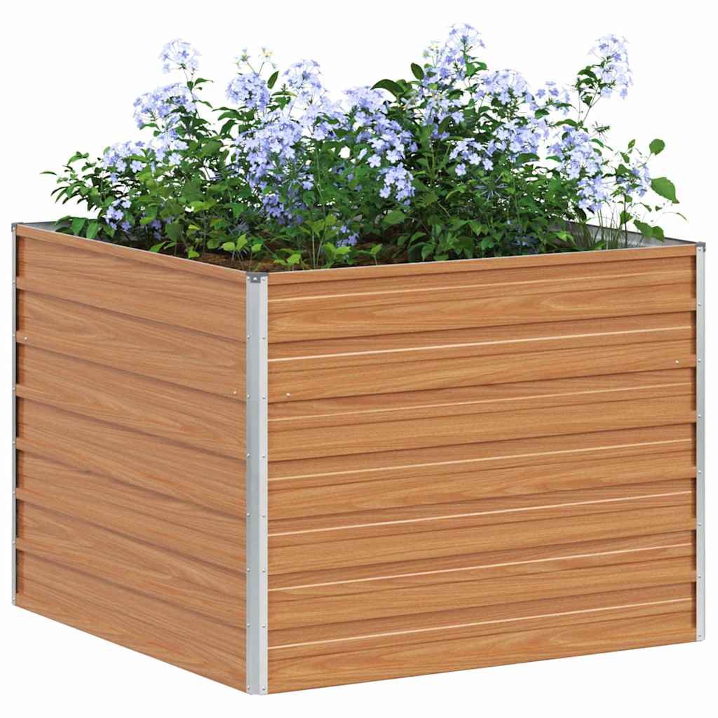 Vidaxl verhoogde plantenbak licht bruin 100 x 100 x 77 cm