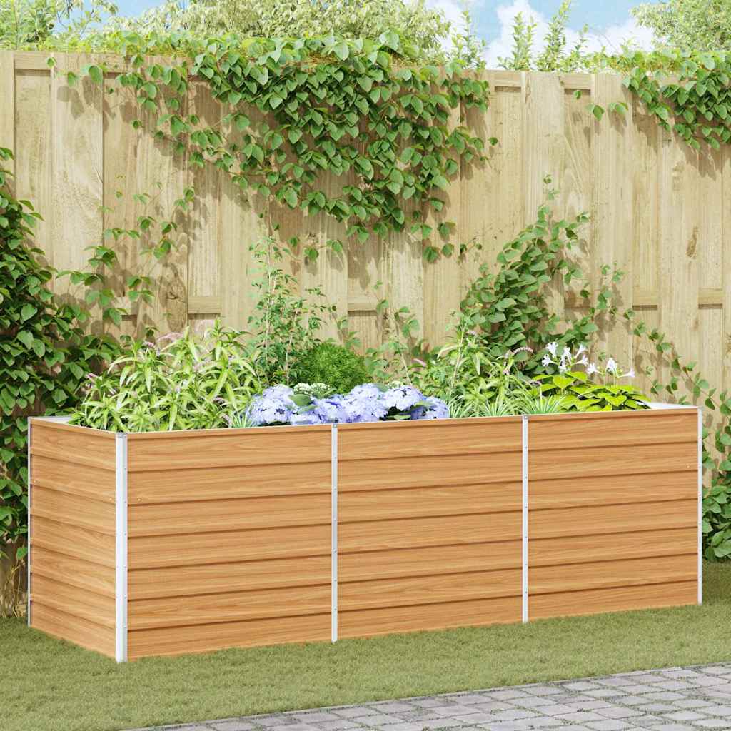 Vidaxl verhoogde plantenbak licht bruin 240 x 80 x 77 cm