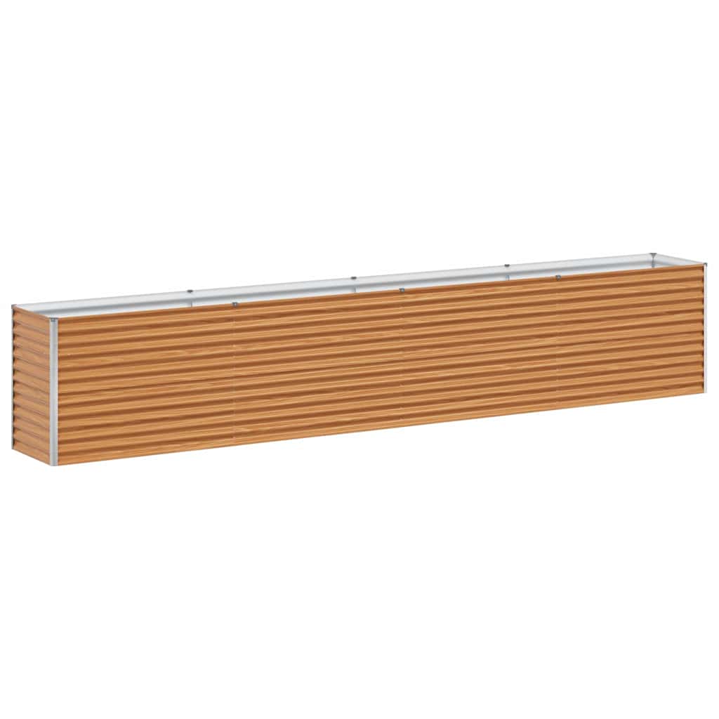 Vidaxl verhoogde plantenbak 390 x 50 x 68 cm gegalvaniseerd staal