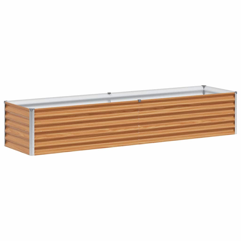 Vidaxl verhoogde plantenbak 195 x 50 x 36 cm gegalvaniseerd staal
