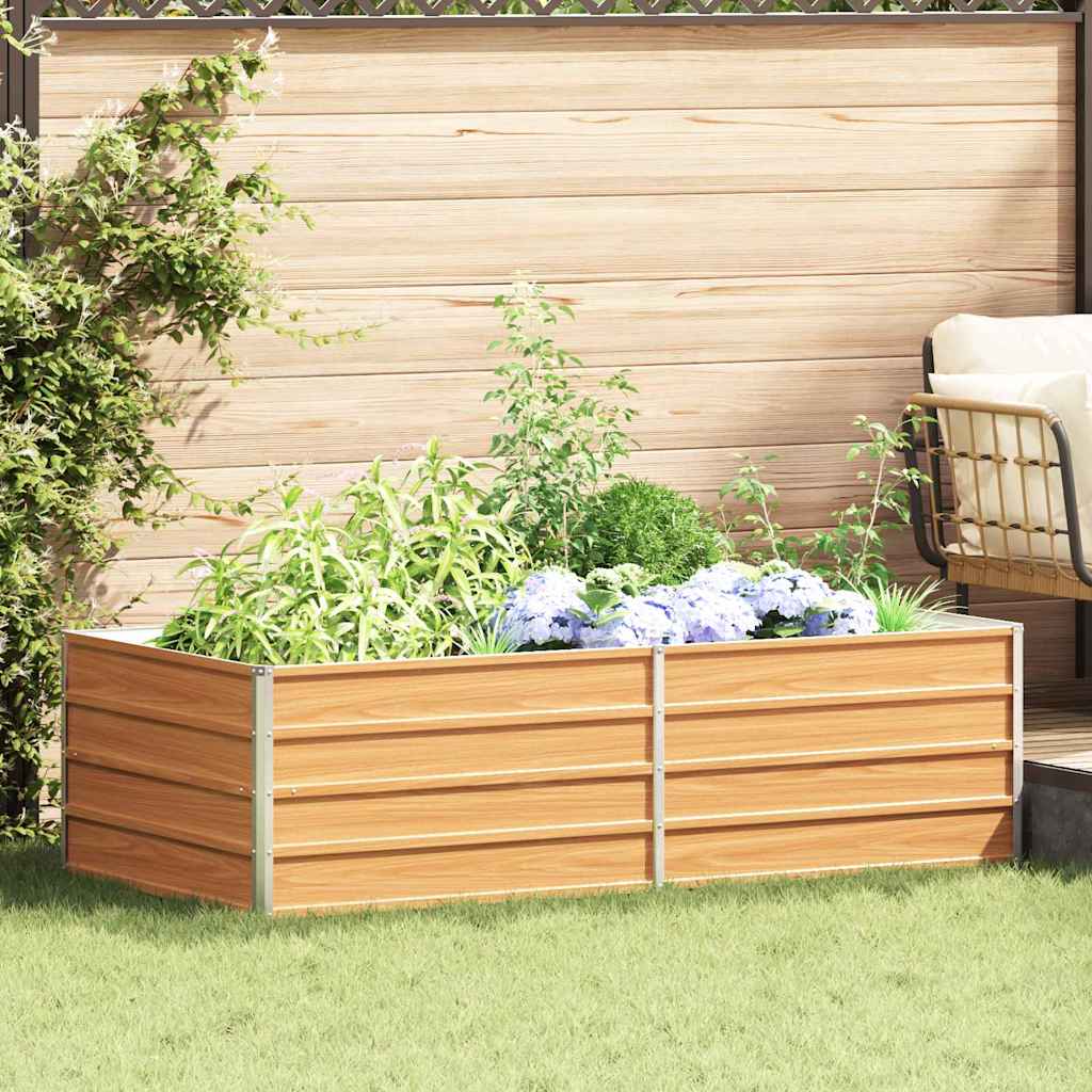 Vidaxl verhoogde plantenbak licht bruin 160 x 80 x 45 cm