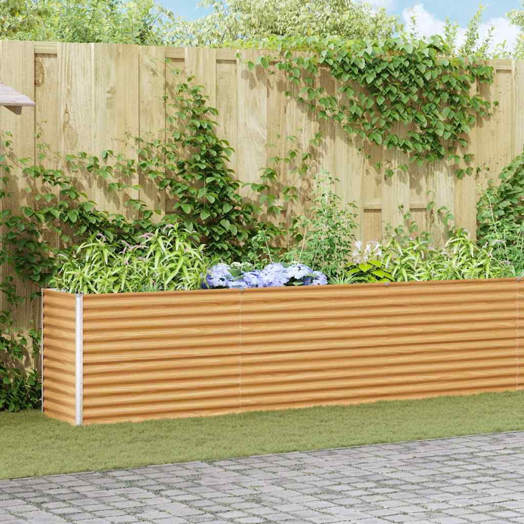 Vidaxl verhoogde plantenbak 582 x 50 x 68 cm gegalvaniseerd staal