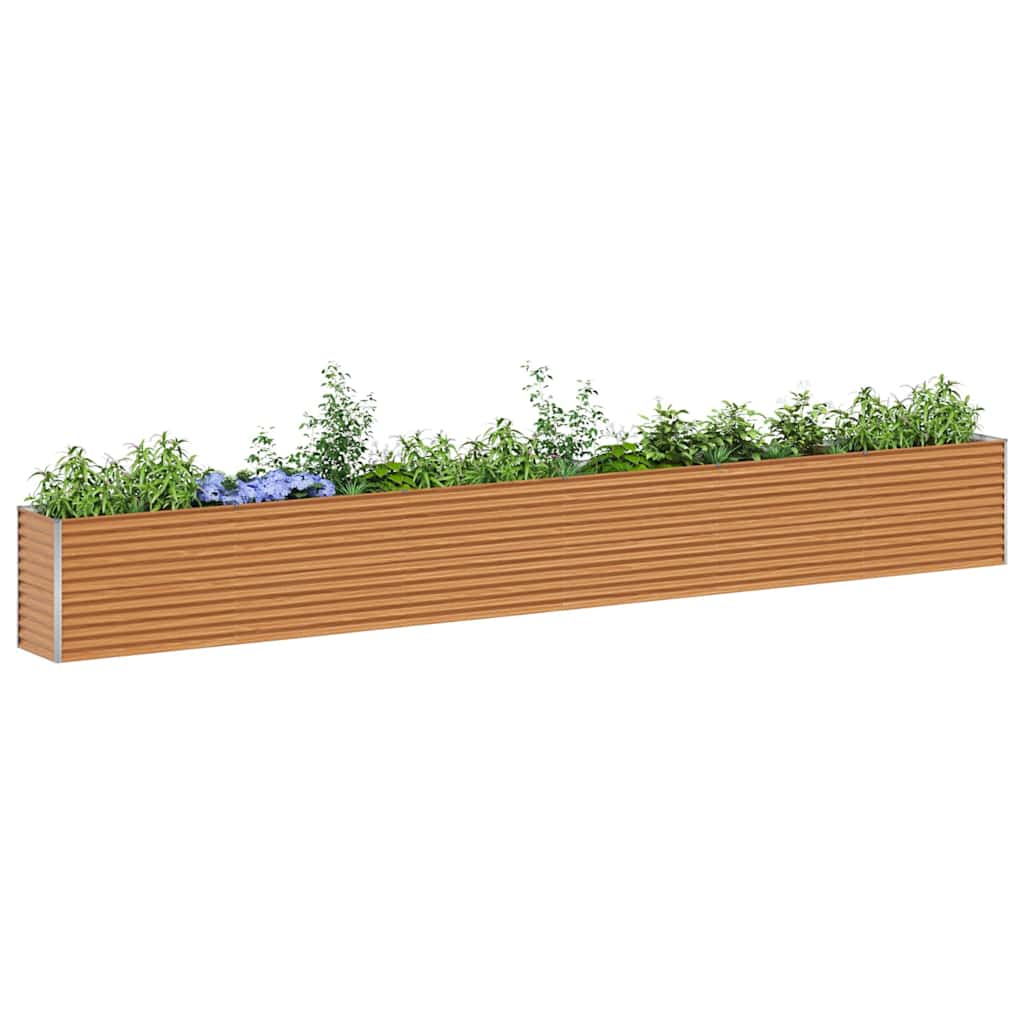 Vidaxl verhoogde plantenbak 582 x 50 x 68 cm gegalvaniseerd staal