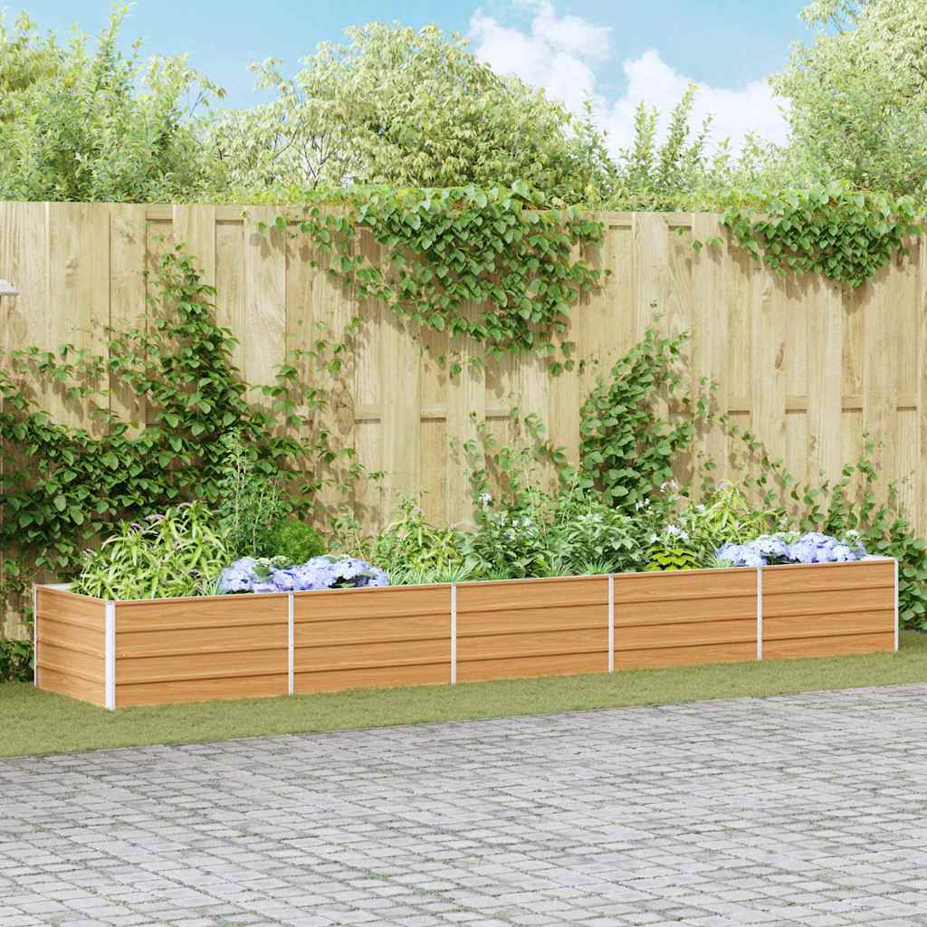 Vidaxl verhoogde plantenbak licht bruin 400 x 80 x 45 cm