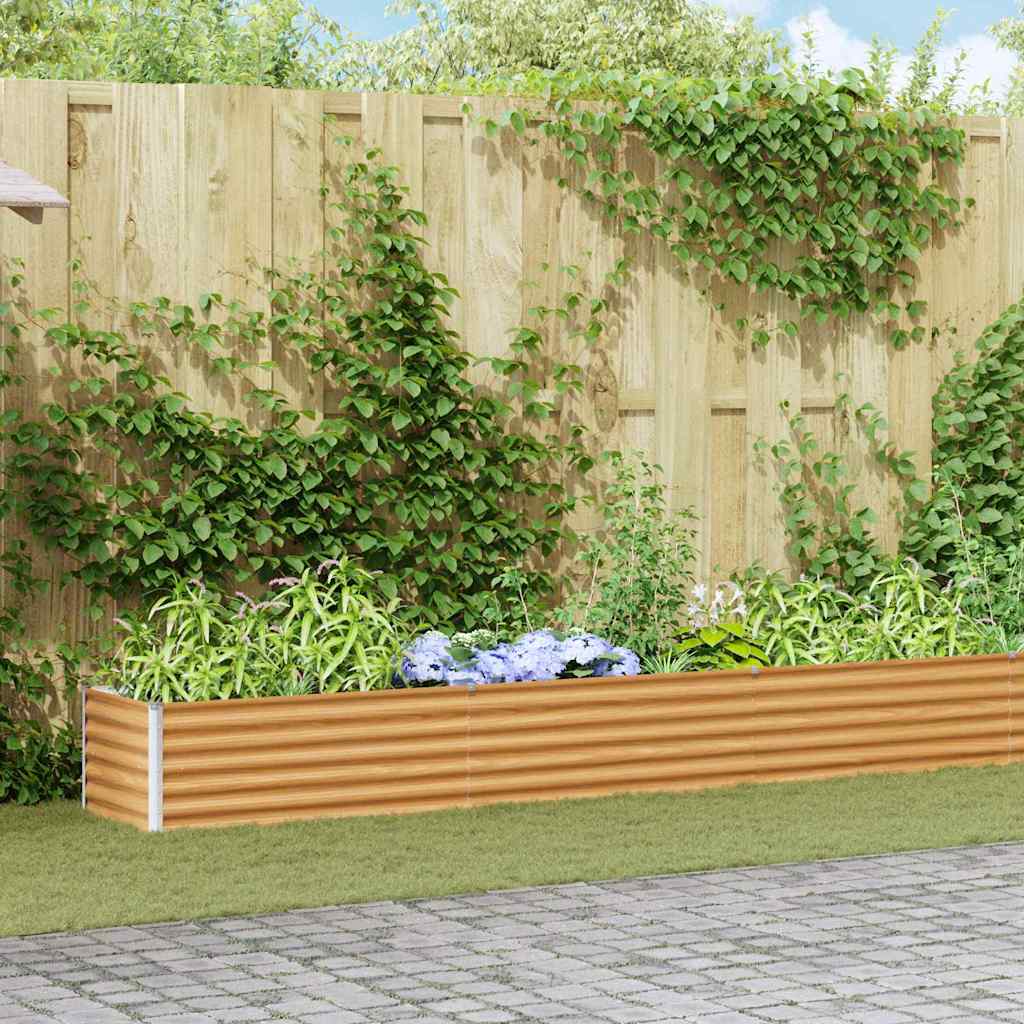 Vidaxl verhoogde plantenbak 970 x 50 x 36 cm gegalvaniseerd staal