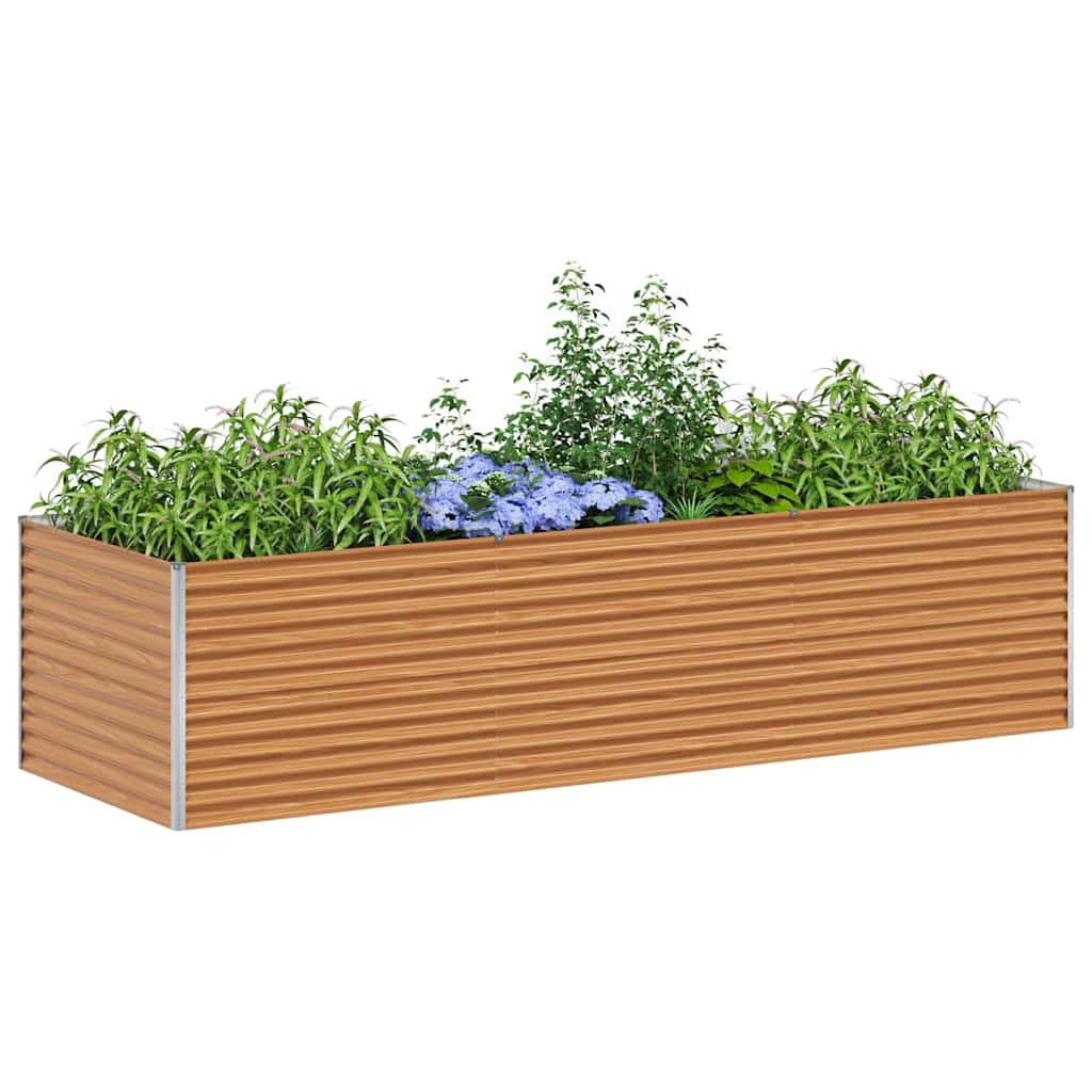 Vidaxl verhoogde plantenbak 290 x 100 x 68 cm gegalvaniseerd staal