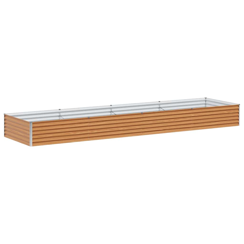 Vidaxl verhoogde plantenbak 390 x 100 x 36 cm gegalvaniseerd staal
