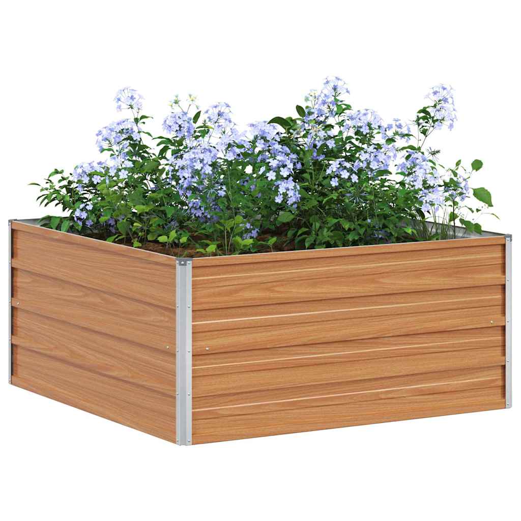 Vidaxl verhoogde plantenbak licht bruin 100 x 100 x 45 cm