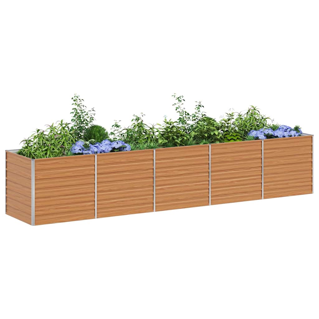 Vidaxl verhoogde plantenbak licht bruin 400 x 80 x 77 cm