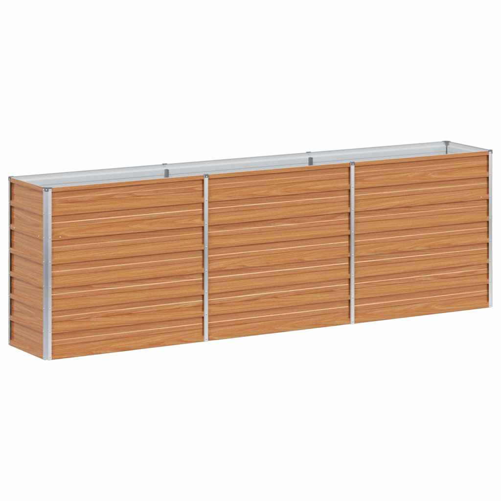 Vidaxl verhoogde plantenbak licht bruin 240 x 40 x 77 cm