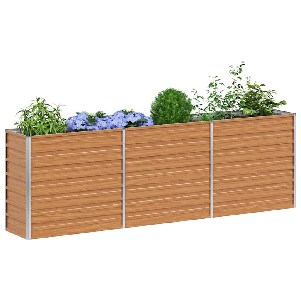 Vidaxl verhoogde plantenbak licht bruin 240 x 40 x 77 cm