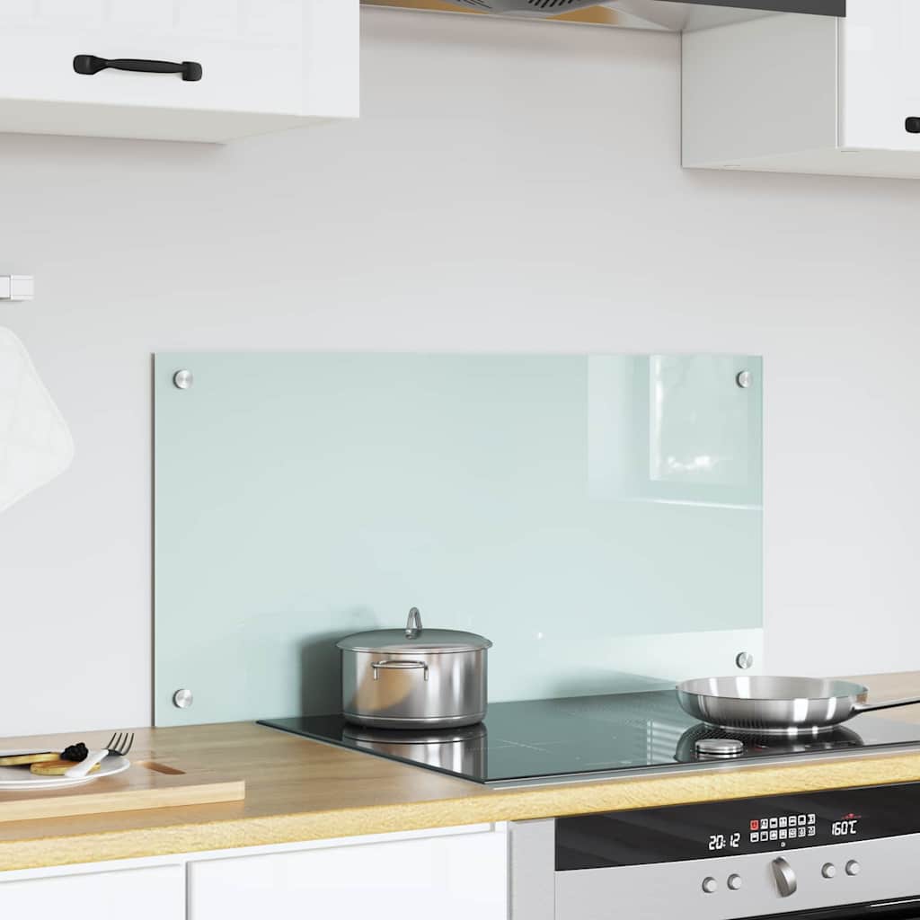 Vidaxl keuken achterwand wit 80 x 40 cm gehard glas