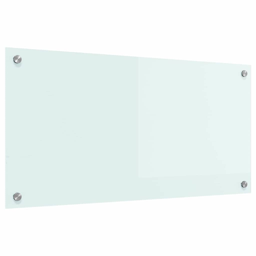 Vidaxl keuken achterwand wit 80 x 40 cm gehard glas