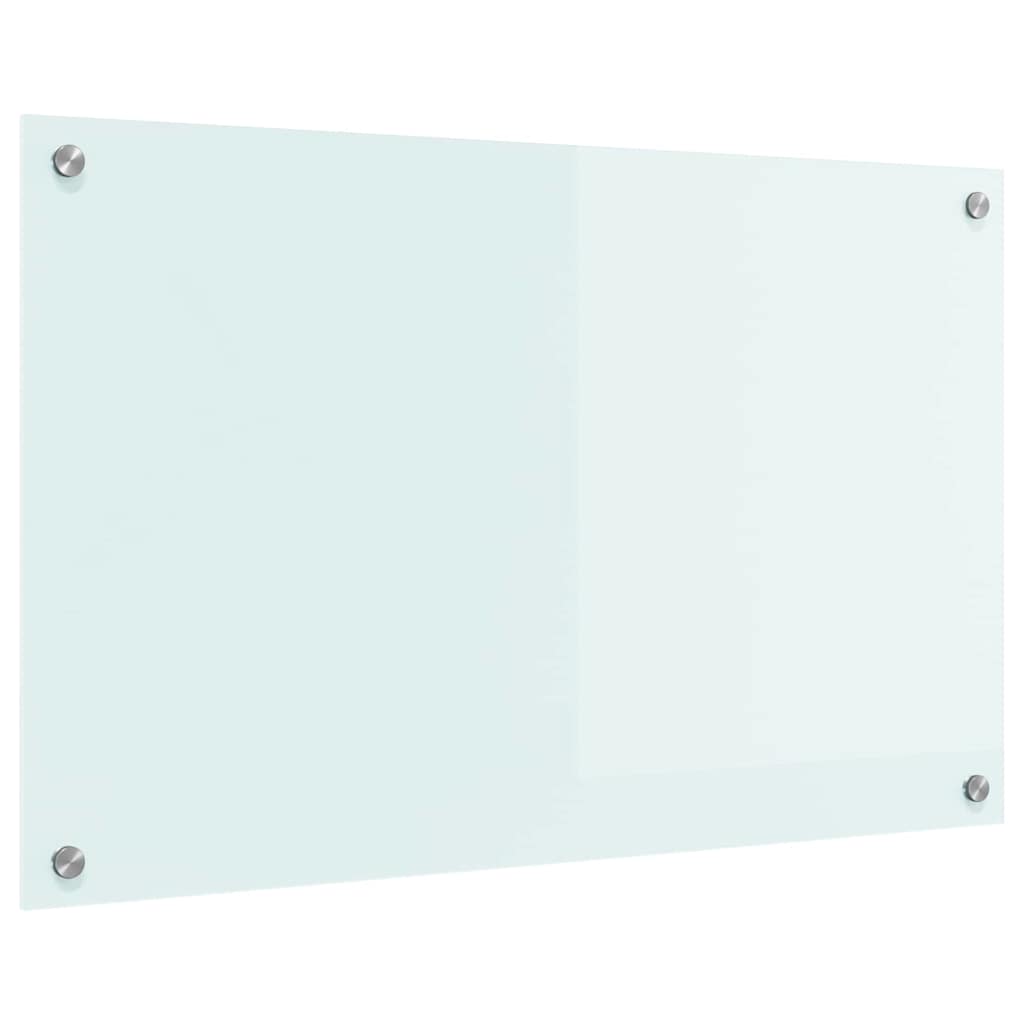 Vidaxl keuken achterwand wit 80 x 50 cm gehard glas