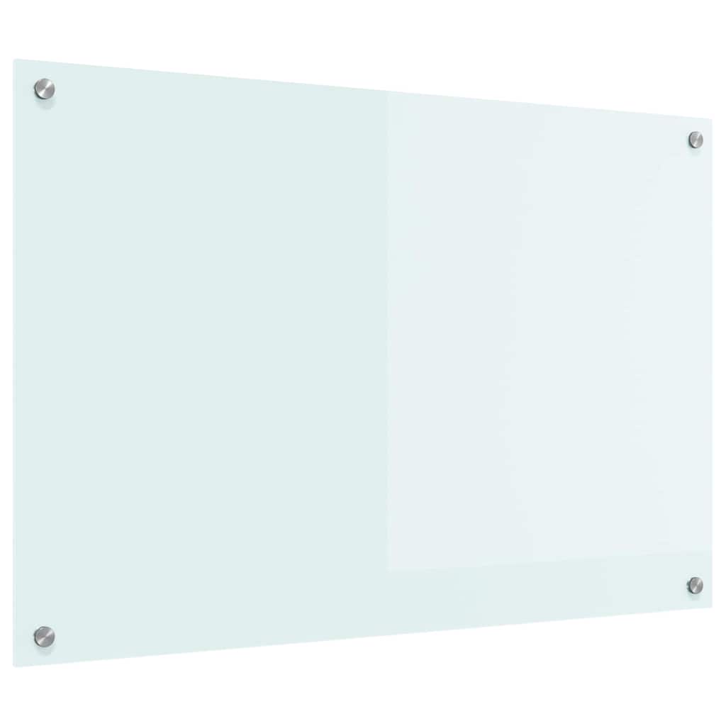 Vidaxl keuken achterwand wit 90 x 60 cm gehard glas