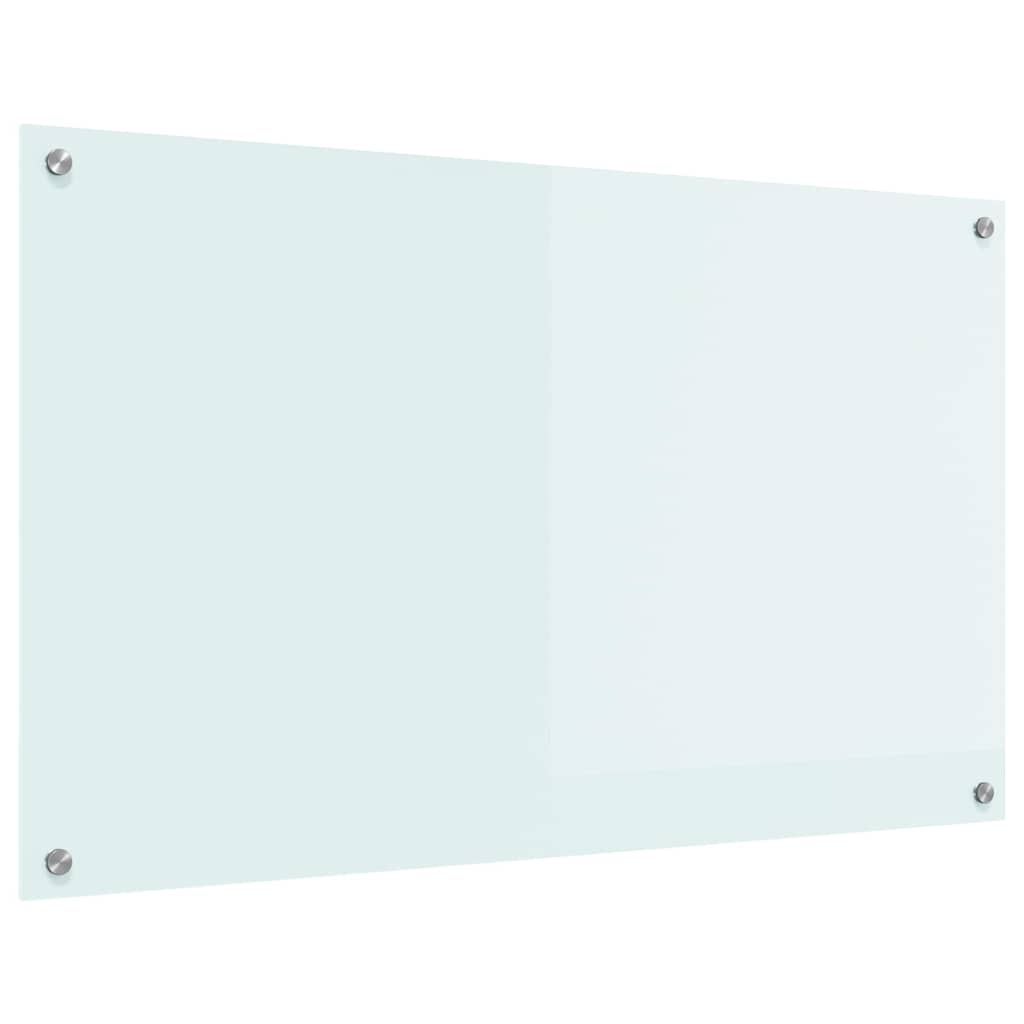 Vidaxl keuken achterwand wit 100 x 60 cm gehard glas